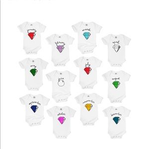 Spunky Stork Birthstone Baby Onesie Set